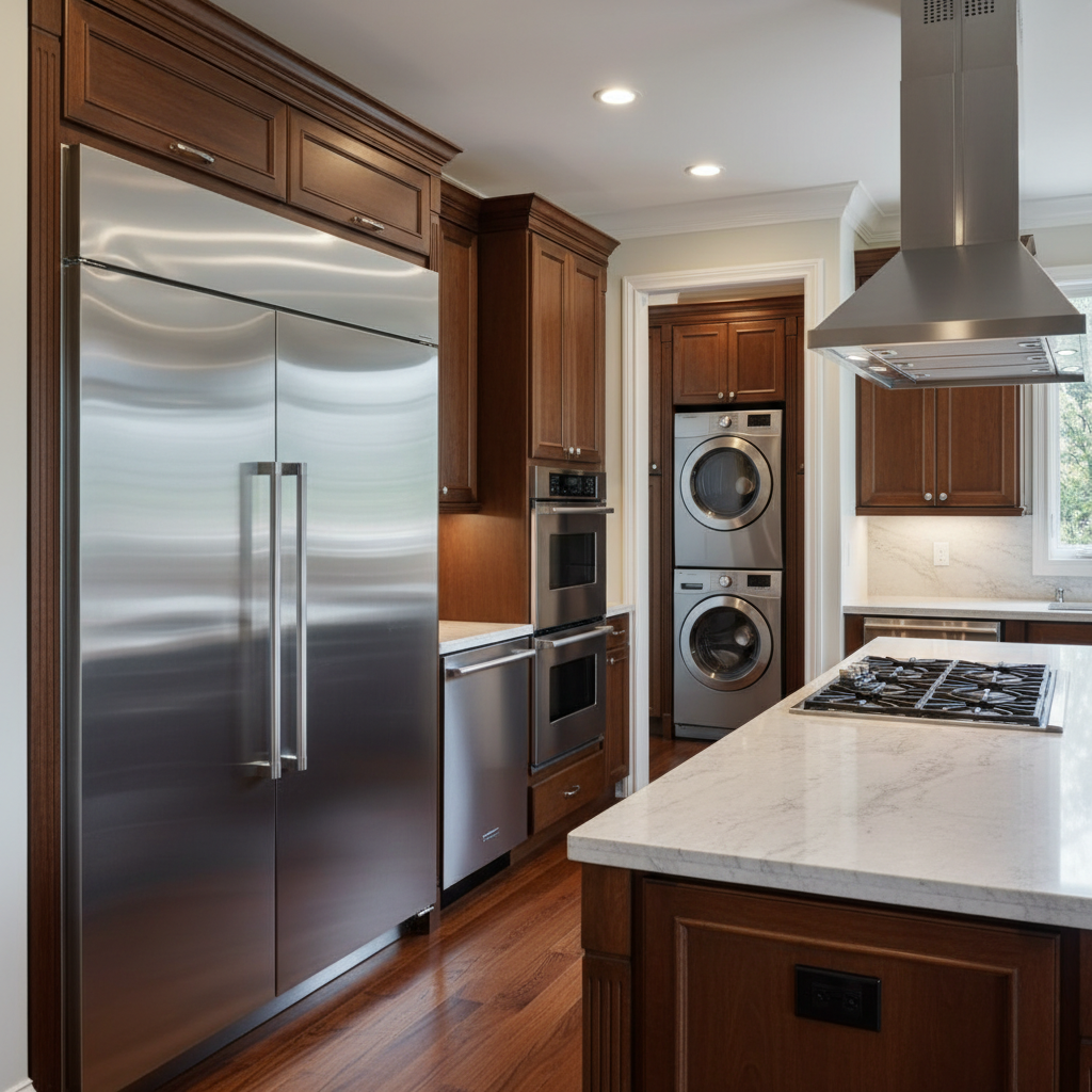Premium household appliances in a luxury home